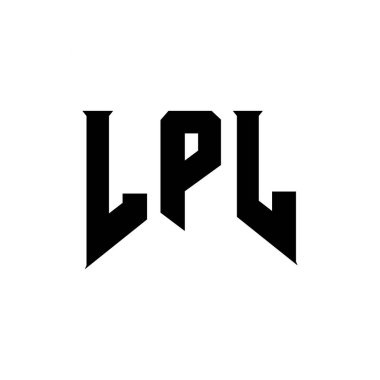 Teknoloji şirketi için LPL mektup logosu tasarımı. LPL logo tasarımı siyah ve beyaz renk kombinasyonu. LPL logosu, LPL vektörü, LPL tasarımı, LPL simgesi, LPL alfabesi. LPL tipografi logosu tasarımı