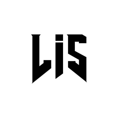 Teknoloji şirketi için LIS mektup logosu tasarımı. LIS logo tasarımı siyah ve beyaz renk kombinasyonu. LIS logosu, LIS vektörü, LIS tasarımı, LIS simgesi, LIS alfabesi. LIS tipografi logosu tasarımı