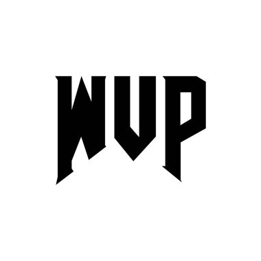 Teknoloji şirketi için WVP mektup logosu tasarımı. WVP logo tasarımı siyah ve beyaz renk kombinasyonu. WVP logosu, WVP vektörü, WVP tasarımı, WVP simgesi, WVP alfabesi. WVP tipografi logosu tasarımı