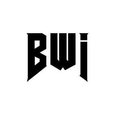 Teknoloji şirketi için BWI harf logosu tasarımı. BWI logo tasarımı siyah ve beyaz renk kombinasyonu. BWI logosu, BWI vektörü, BWI tasarımı, BWI simgesi, BWI alfabesi. BWI tipografi logosu tasarımı.