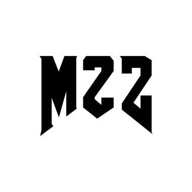 Teknoloji şirketi için MZZ harf logosu tasarımı. MZZ logo tasarımı siyah ve beyaz renk kombinasyonu. MZZ logosu, MZZ vektörü, MZZ tasarımı, MZZ simgesi, MZZ alfabesi. MZZ tipografi logosu tasarımı
