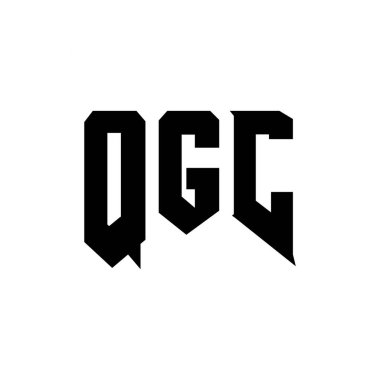 QGC teknoloji şirketi için harf logosu tasarımı. QGC logo tasarımı siyah ve beyaz renk kombinasyonu. QGC logosu, QGC vektörü, QGC tasarımı, QGC simgesi, QGC alfabesi. QGC tipografi logosu tasarımı