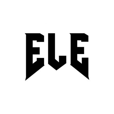 Teknoloji şirketi için ELE mektup logosu tasarımı. ELE logosu siyah ve beyaz renk kombinasyonu tasarladı. ELE logosu, ELE vektörü, ELE tasarımı, ELE simgesi, ELE alfabesi. ELE tipografi logosu tasarımı