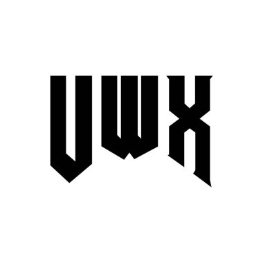 Teknoloji şirketi için UWX harf logosu tasarımı. UWX logo tasarımı siyah ve beyaz renk kombinasyonu. UWX logosu, UWX vektörü, UWX tasarımı, UWX simgesi, UWX alfabesi. UWX tipografi logosu tasarımı
