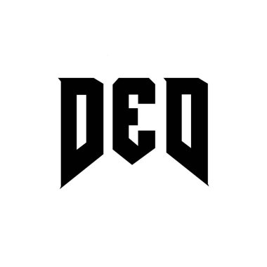 Teknoloji şirketi için DED mektup logosu tasarımı. DED logo tasarımı siyah ve beyaz renk kombinasyonu. DED logosu, DED vektörü, DED tasarımı, DED simgesi, DED alfabesi. DED tipografi logosu tasarımı