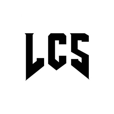 Teknoloji şirketi için LCS mektup logosu tasarımı. LCS logo tasarımı siyah ve beyaz renk kombinasyonu. LCS logosu, LCS vektörü, LCS tasarımı, LCS simgesi, LCS alfabesi. LCS tipografi logosu tasarımı