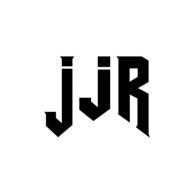 Teknoloji şirketi için JJR mektup logosu tasarımı. JJR logo tasarımı siyah ve beyaz renk kombinasyonu. JJR logosu, JJR vektörü, JJR tasarımı, JJR simgesi, JJR alfabesi. JJR tipografi logosu tasarımı