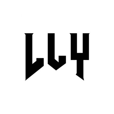 Teknoloji şirketi için LLY mektup logosu tasarımı. LLY logo tasarımı siyah ve beyaz renk kombinasyonu. LLY logosu, LLY vektörü, LLY tasarımı, LLY simgesi, LLY alfabesi. LLY tipografi logosu tasarımı