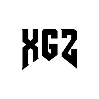 Teknoloji şirketi için XGZ harf logosu tasarımı. XGZ logo tasarımı siyah ve beyaz renk kombinasyonu. XGZ logosu, XGZ vektörü, XGZ tasarımı, XGZ simgesi, XGZ alfabesi. XGZ tipografi logosu tasarımı