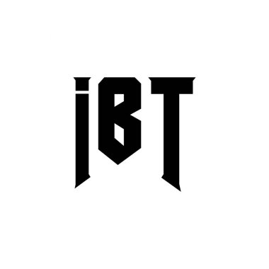 IBT letter logo design for technology company. IBT logo design black and white color combination. IBT logo, IBT vector, IBT design, IBT icon, IBT alphabet. IBT typography logo design clipart