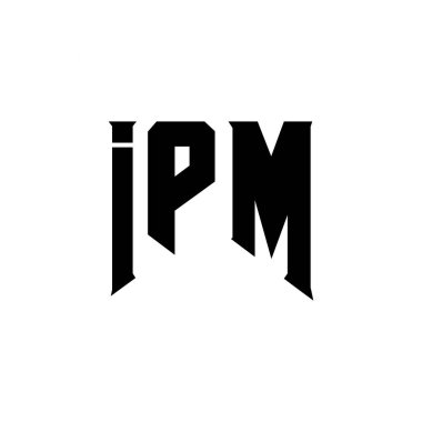 Teknoloji şirketi için IPM mektup logosu tasarımı. IPM logo tasarımı siyah ve beyaz renk kombinasyonu. IPM logosu, IPM vektörü, IPM tasarımı, IPM simgesi, IPM alfabesi. IPM tipografi logosu tasarımı