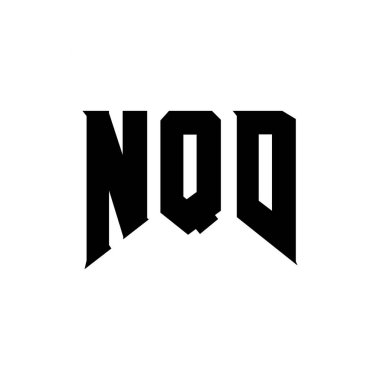Teknoloji şirketi için NQD harf logosu tasarımı. NQD logo tasarımı siyah ve beyaz renk kombinasyonu. NQD logosu, NQD vektörü, NQD tasarımı, NQD simgesi, NQD alfabesi. NQD tipografi logosu tasarımı