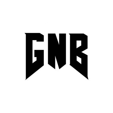 Teknoloji şirketi için GUB harf logosu tasarımı. GUB logo tasarımı siyah ve beyaz renk kombinasyonu. GUB logosu, GUB vektörü, GUB tasarımı, GUB simgesi, GUB alfabesi. GNB tipografi logosu tasarımı.