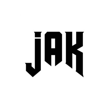 Teknoloji şirketi için JAK mektup logosu tasarımı. JAK logosu siyah-beyaz renk kombinasyonu tasarladı. JAK logosu, JAK vektörü, JAK tasarımı, JAK simgesi, JAK alfabesi. JAK tipografi logosu tasarımı