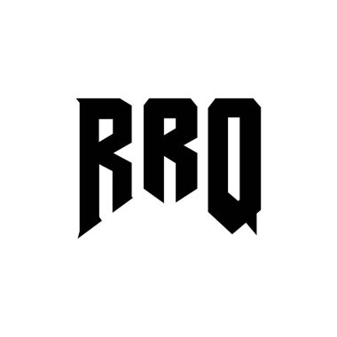 Teknoloji şirketi için RRQ harf logosu tasarımı. RRQ logo tasarımı siyah ve beyaz renk kombinasyonu. RRQ logosu, RRQ vektörü, RRQ tasarımı, RRQ simgesi, RRQ alfabesi. RRQ tipografi logosu tasarımı