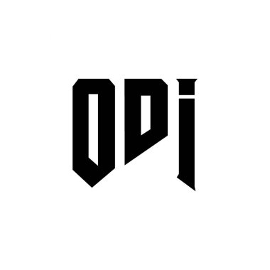 Teknoloji şirketi için ODI mektup logosu tasarımı. ODI logo tasarımı siyah ve beyaz renk kombinasyonu. ODI logosu, ODI vektörü, ODI tasarımı, ODI simgesi, ODI alfabesi. ODI tipografi logosu tasarımı