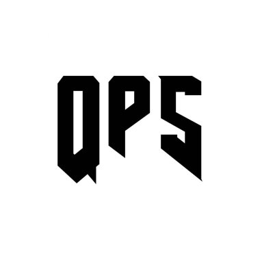 Teknoloji şirketi için QPS mektup logosu tasarımı. QPS logo tasarımı siyah ve beyaz renk kombinasyonu. QPS logosu, QPS vektörü, QPS tasarımı, QPS simgesi, QPS alfabesi. QPS tipografi logosu tasarımı