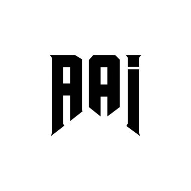 Teknoloji şirketi için yapay zeka harfi logosu tasarımı. Yapay zeka logosu siyah-beyaz renk kombinasyonu. Yapay zeka logosu, yapay zeka vektörü, yapay zeka tasarımı, yapay zeka simgesi, yapay zeka alfabesi. AAI tipografi logosu tasarımı.