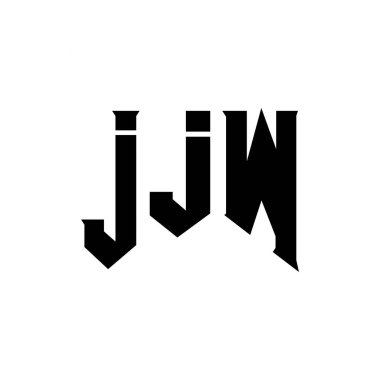 Teknoloji şirketi için JJW mektup logosu tasarımı. JJW logo tasarımı siyah ve beyaz renk kombinasyonu. JJW logosu, JJW vektörü, JJW tasarımı, JJW simgesi, JJW alfabesi. JJW tipografi logosu tasarımı