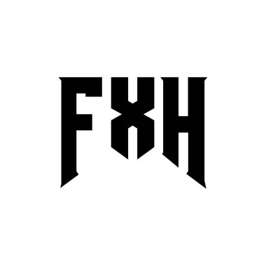 Teknoloji şirketi için FXH harf logosu tasarımı. FXH logosu siyah ve beyaz renk kombinasyonu tasarladı. FXH logosu, FXH vektörü, FXH dizaynı, FXH simgesi, FXH alfabesi. FXH tipografi logosu tasarımı