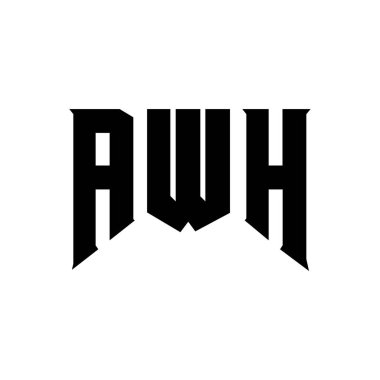 Teknoloji şirketi için AWH mektup logosu tasarımı. AWH logosu siyah ve beyaz renk kombinasyonu tasarladı. AWH logosu, AWH vektörü, AWH dizaynı, AWH simgesi, AWH alfabesi. AWH tipografi logosu tasarımı.