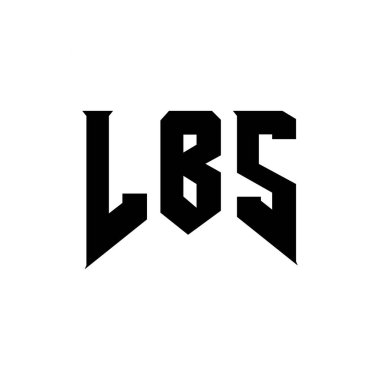 Teknoloji şirketi için LBS mektup logosu tasarımı. LBS logo tasarımı siyah ve beyaz renk kombinasyonu. LBS logosu, LBS vektörü, LBS tasarımı, LBS simgesi, LBS alfabesi. LBS tipografi logosu tasarımı