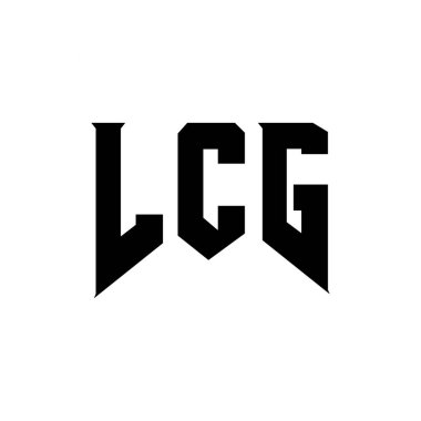 Teknoloji şirketi için LCG harf logosu tasarımı. LCG logo tasarımı siyah ve beyaz renk kombinasyonu. LCG logosu, LCG vektörü, LCG tasarımı, LCG simgesi, LCG alfabesi. LCG tipografi logo tasarımı
