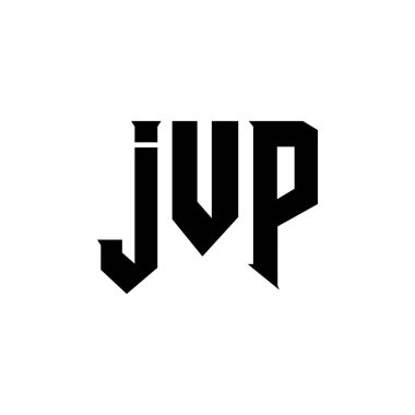 Teknoloji şirketi için JVP mektup logosu tasarımı. JVP logo tasarımı siyah ve beyaz renk kombinasyonu. JVP logosu, JVP vektörü, JVP tasarımı, JVP simgesi, JVP alfabesi. JVP tipografi logosu tasarımı