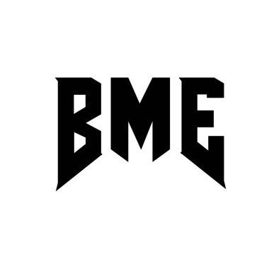 Teknoloji şirketi için BME mektup logosu tasarımı. BME logo tasarımı siyah ve beyaz renk kombinasyonu. BME logosu, BME vektörü, BME tasarımı, BME simgesi, BME alfabesi. BME tipografi logo tasarımı.