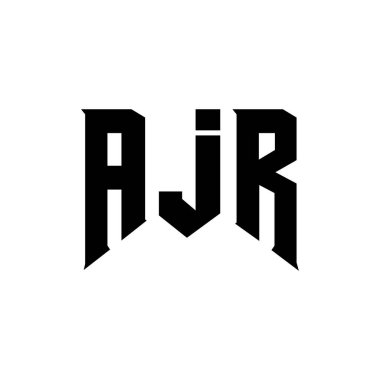 Teknoloji şirketi için AJR harf logosu tasarımı. AJR logo tasarımı siyah ve beyaz renk kombinasyonu. AJR logosu, AJR vektörü, AJR tasarımı, AJR simgesi, AJR alfabesi. AJR tipografi logosu tasarımı.