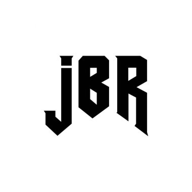Teknoloji şirketi için JBR harf logosu tasarımı. JBR logo tasarımı siyah ve beyaz renk kombinasyonu. JBR logosu, JBR vektörü, JBR tasarımı, JBR simgesi, JBR alfabesi. JBR tipografi logosu tasarımı