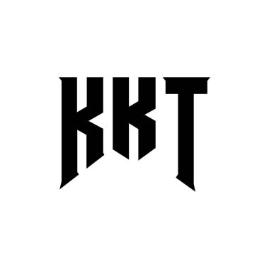Teknoloji şirketi için KKT harf logosu tasarımı. KKT logo tasarımı siyah ve beyaz renk kombinasyonu. KKT logosu, KKT vektörü, KKT tasarımı, KKT simgesi, KKT alfabesi. KKT tipografi logo tasarımı