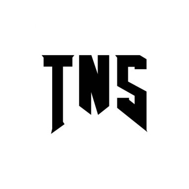 TNS letter logo design for technology company. TNS logo design black and white color combination. TNS logo, TNS vector, TNS design, TNS icon, TNS alphabet. TNS typography logo design clipart