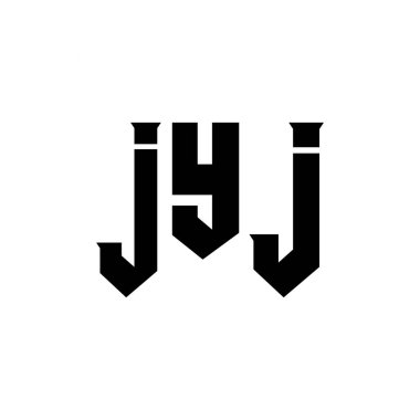 JYJ teknoloji şirketi için mektup logosu tasarımı. JYJ logo tasarımı siyah ve beyaz renk kombinasyonu. JYJ logosu, JYJ vektörü, JYJ tasarımı, JYJ simgesi, JYJ alfabesi. JYJ tipografi logosu tasarımı