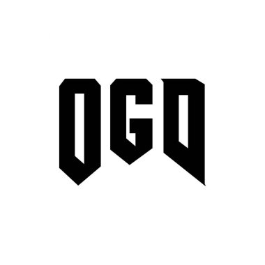 Teknoloji şirketi için OGD mektup logosu tasarımı. OGD logo tasarımı siyah ve beyaz renk kombinasyonu. OGD logosu, OGD vektörü, OGD tasarımı, OGD simgesi, OGD alfabesi. OGD tipografi logosu tasarımı