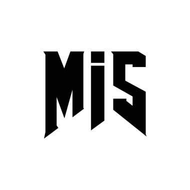 Teknoloji şirketi için MIS mektup logosu tasarımı. MIS logo tasarımı siyah ve beyaz renk kombinasyonu. MIS logosu, MIS vektörü, MIS tasarımı, MIS simgesi, MIS alfabesi. MIS tipografi logosu tasarımı