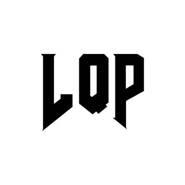 Teknoloji şirketi için LQP harf logosu tasarımı. LQP logo tasarımı siyah ve beyaz renk kombinasyonu. LQP logosu, LQP vektörü, LQP tasarımı, LQP simgesi, LQP alfabesi. LQP tipografi logosu tasarımı