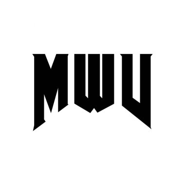 Teknoloji şirketi için MWV mektup logosu tasarımı. MWV logo tasarımı siyah ve beyaz renk kombinasyonu. MWV logosu, MWV vektörü, MWV tasarımı, MWV simgesi, MWV alfabesi. MWV tipografi logosu tasarımı