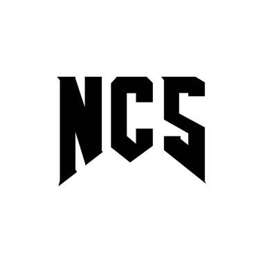 NCS letter logo design for technology company. NCS logo design black and white color combination. NCS logo, NCS vector, NCS design, NCS icon, NCS alphabet. NCS typography logo design clipart