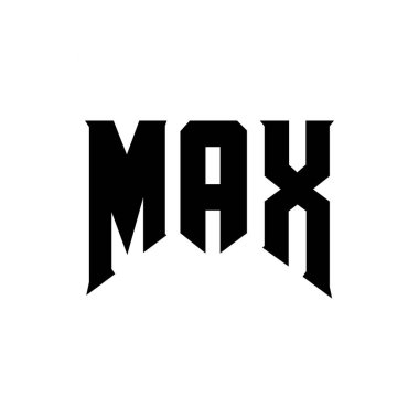 Teknoloji şirketi için MAX harf logosu tasarımı. MAX logo tasarımı siyah ve beyaz renk kombinasyonu. MAX logosu, MAX vektörü, MAX tasarımı, MAX simgesi, MAX alfabesi. MAX tipografi logo tasarımı