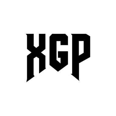 Teknoloji şirketi için XGP harf logosu tasarımı. XGP logo tasarımı siyah ve beyaz renk kombinasyonu. XGP logosu, XGP vektörü, XGP tasarımı, XGP simgesi, XGP alfabesi. XGP tipografi logosu tasarımı
