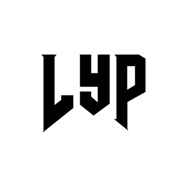 Teknoloji şirketi için LYP harf logosu tasarımı. LYP logo tasarımı siyah ve beyaz renk kombinasyonu. LYP logosu, LYP vektörü, LYP tasarımı, LYP simgesi, LYP alfabesi. LYP tipografi logosu tasarımı
