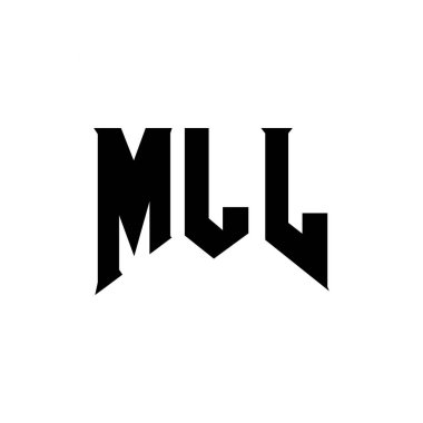 Teknoloji şirketi için MLL mektup logosu tasarımı. MLL logo tasarımı siyah ve beyaz renk kombinasyonu. MLL logosu, MLL vektörü, MLL tasarımı, MLL simgesi, MLL alfabesi. MLL tipografi logosu tasarımı