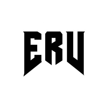 Teknoloji şirketi için ERV harf logosu tasarımı. ERV logosu siyah ve beyaz renk kombinasyonu tasarladı. ERV logosu, ERV vektörü, ERV dizaynı, ERV simgesi, ERV alfabesi. ERV tipografi logosu tasarımı