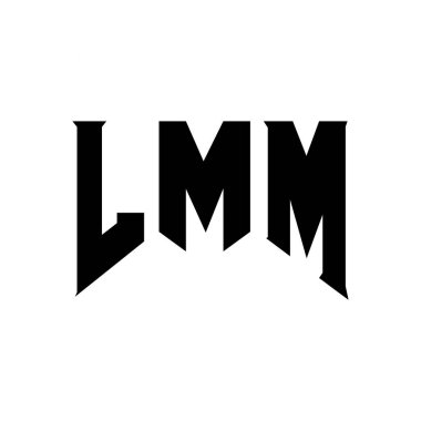 Teknoloji şirketi için LMM mektup logosu tasarımı. LMM logo tasarımı siyah ve beyaz renk kombinasyonu. LMM logosu, LMM vektörü, LMM tasarımı, LMM simgesi, LMM alfabesi. LMM tipografi logosu tasarımı