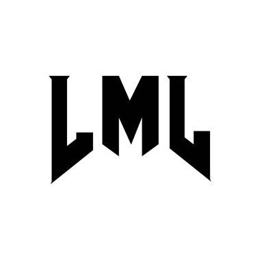 Teknoloji şirketi için LML mektup logosu tasarımı. LML logo tasarımı siyah ve beyaz renk kombinasyonu. LML logosu, LML vektörü, LML tasarımı, LML simgesi, LML alfabesi. LML tipografi logosu tasarımı