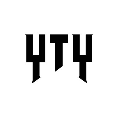 Teknoloji şirketi için YTY mektup logosu tasarımı. YTY logo tasarımı siyah ve beyaz renk kombinasyonu. YTY logosu, YTY vektörü, YTY tasarımı, YTY simgesi, YTY alfabesi. YTY tipografi logosu tasarımı