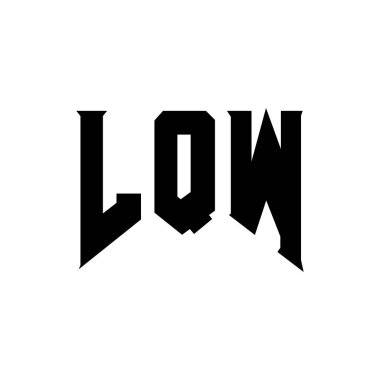 Teknoloji şirketi için LQW harf logosu tasarımı. LQW logo tasarımı siyah ve beyaz renk kombinasyonu. LQW logosu, LQW vektörü, LQW tasarımı, LQW simgesi, LQW alfabesi. LQW tipografi logosu tasarımı