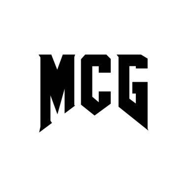 Teknoloji şirketi için MCG harf logosu tasarımı. MCG logo tasarımı siyah ve beyaz renk kombinasyonu. MCG logosu, MCG vektörü, MCG tasarımı, MCG simgesi, MCG alfabesi. MCG tipografi logosu tasarımı