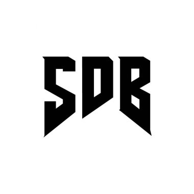 SDB letter logo design for technology company. SDB logo design black and white color combination. SDB logo, SDB vector, SDB design, SDB icon, SDB alphabet. SDB typography logo design clipart